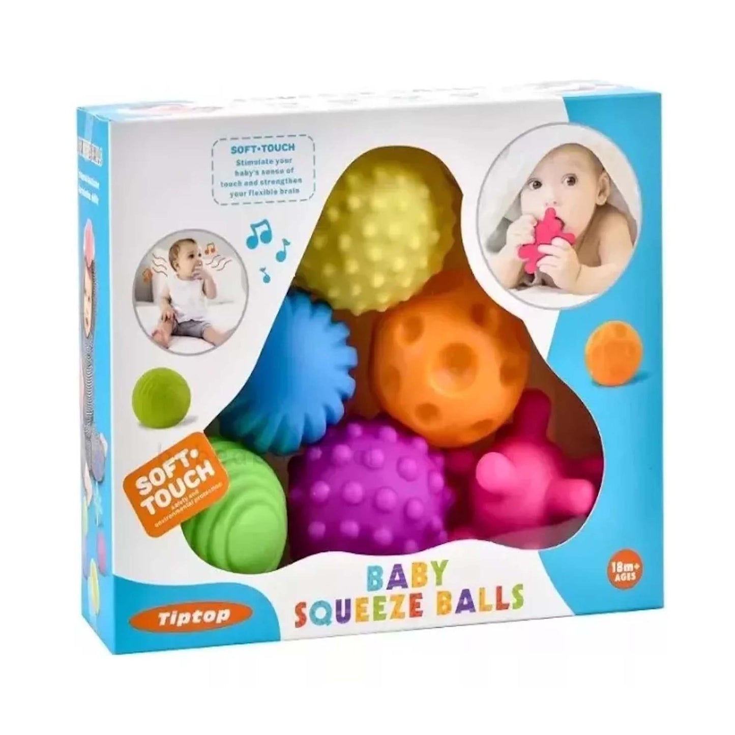 Set 6 Pelotas Sensoriales Para Bebes Est